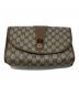 GUCCI（グッチ）の古着「クラッチバッグ」｜ベージュ×ブラウン