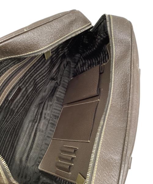 PRADA（プラダ）PRADA (プラダ) ブリーフケース ブラウンの古着・服飾アイテム