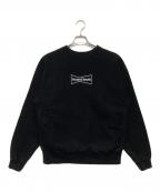WASTED YOUTHウェイステッドユース）の古着「ロゴ刺繍スウェット」｜ブラック