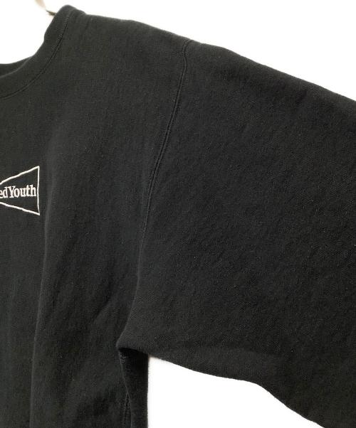 WASTED YOUTH（ウェイステッドユース）Wasted Youth (ウェイステッドユース) ロゴ刺繍スウェット ブラック サイズ:Mの古着・服飾アイテム