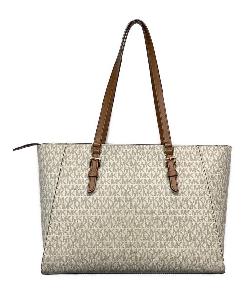 MICHAEL KORS（マイケル・コース）MICHAEL KORS (マイケル・コース) トートバッグ ホワイトの古着・服飾アイテム