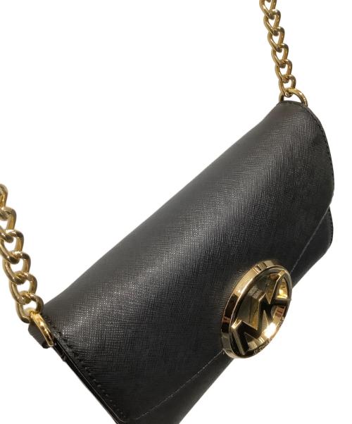 MICHAEL KORS（マイケル・コース）MICHAEL KORS (マイケル・コース) チェーンショルダーバッグ ブラックの古着・服飾アイテム
