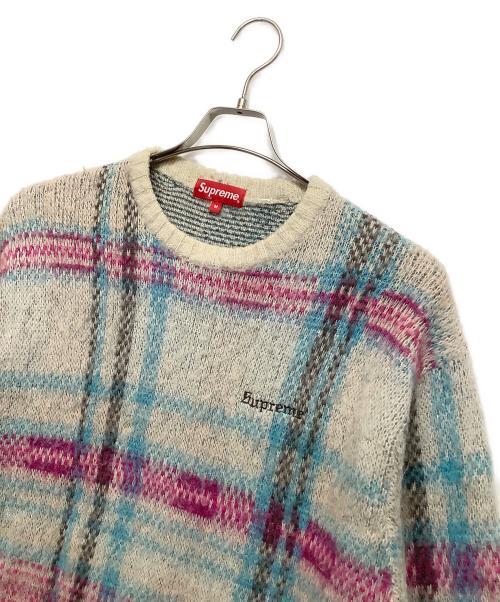 SUPREME（シュプリーム）Supreme (シュプリーム) 厚手ニット ベージュ×ピンク サイズ:Mの古着・服飾アイテム