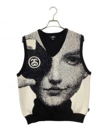 stussy（ステューシー）の古着「Photo Jacquard Vest」｜ブラック