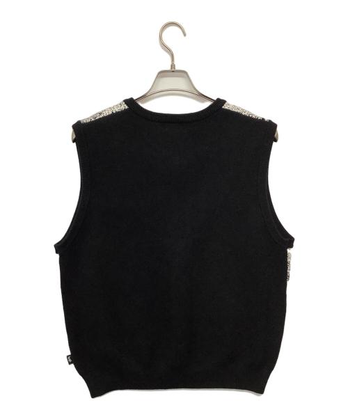 stussy（ステューシー）stussy (ステューシー) Photo Jacquard Vest ブラック サイズ:Mの古着・服飾アイテム
