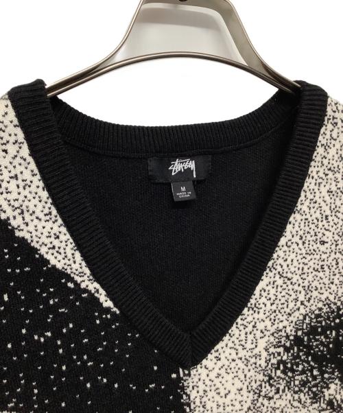 stussy（ステューシー）stussy (ステューシー) Photo Jacquard Vest ブラック サイズ:Mの古着・服飾アイテム