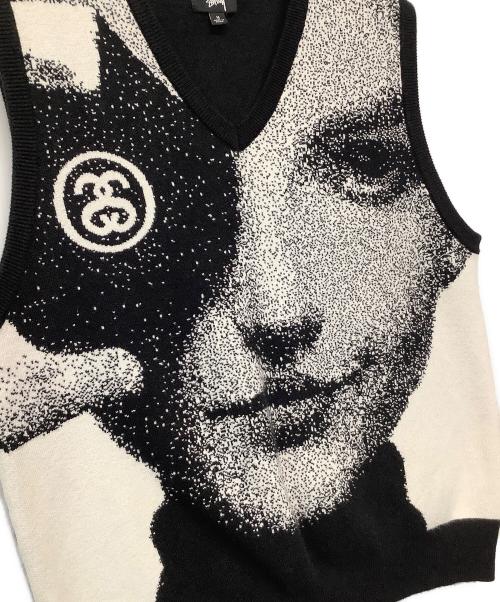 stussy（ステューシー）stussy (ステューシー) Photo Jacquard Vest ブラック サイズ:Mの古着・服飾アイテム
