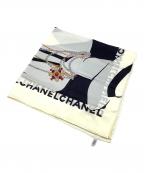 CHANELシャネル）の古着「シルクスカーフ」｜アイボリー×ブラック