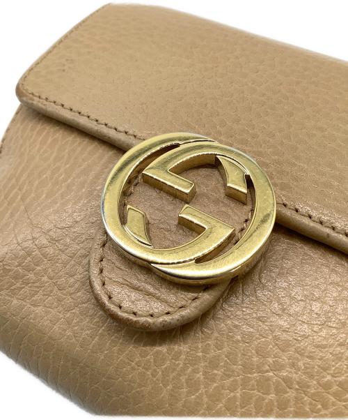 GUCCI（グッチ）GUCCI (グッチ) 2つ折り財布 ベージュの古着・服飾アイテム