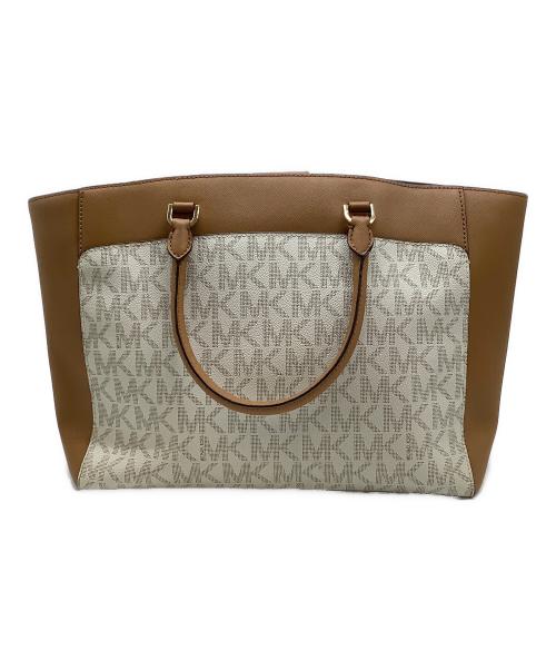 MICHAEL KORS（マイケル・コース）MICHAEL KORS (マイケル・コース) トートバッグ ベージュ×ブラウンの古着・服飾アイテム