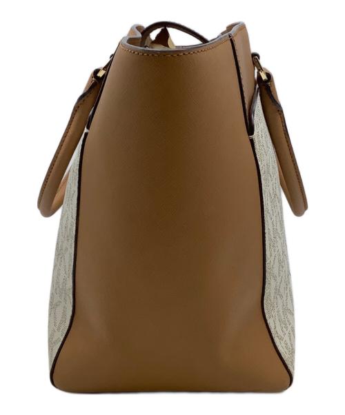 MICHAEL KORS（マイケル・コース）MICHAEL KORS (マイケル・コース) トートバッグ ベージュ×ブラウンの古着・服飾アイテム