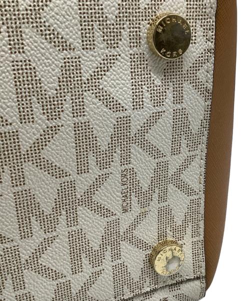 MICHAEL KORS（マイケル・コース）MICHAEL KORS (マイケル・コース) トートバッグ ベージュ×ブラウンの古着・服飾アイテム