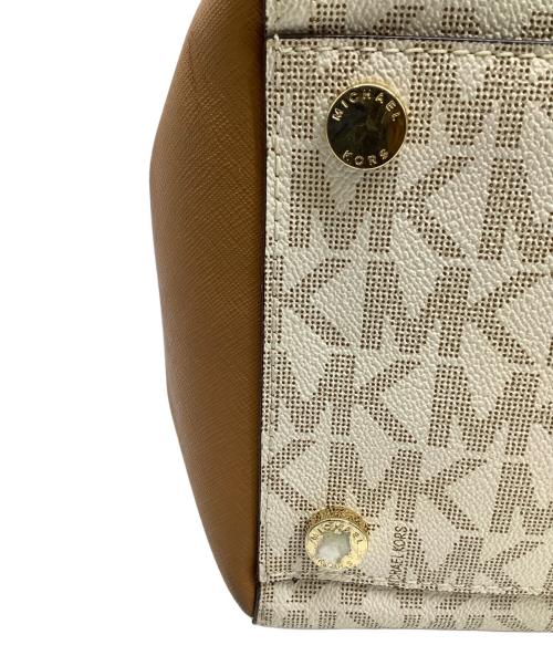 MICHAEL KORS（マイケル・コース）MICHAEL KORS (マイケル・コース) トートバッグ ベージュ×ブラウンの古着・服飾アイテム