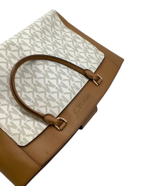 MICHAEL KORS（マイケル・コース）MICHAEL KORS (マイケル・コース) トートバッグ ベージュ×ブラウンの古着・服飾アイテム