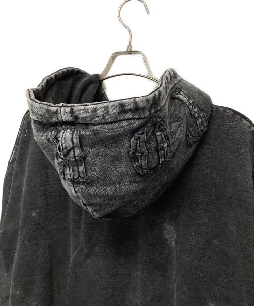 Chillin（チリン）Chillin (チリン) BLACKANNY (ブラックアニー) ジップパーカー グレー サイズ:Mの古着・服飾アイテム