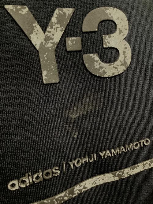 adidas（アディダス）adidas (アディダス) Y-3 (ワイスリー) U SQUARE LABEL GRAPHIC HOODIE ブラック サイズ:Mの古着・服飾アイテム