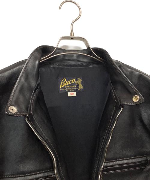 Buco（ブコ）Buco (ブコ) ホースハイドシングルレザージャケット ブラック サイズ:40の古着・服飾アイテム