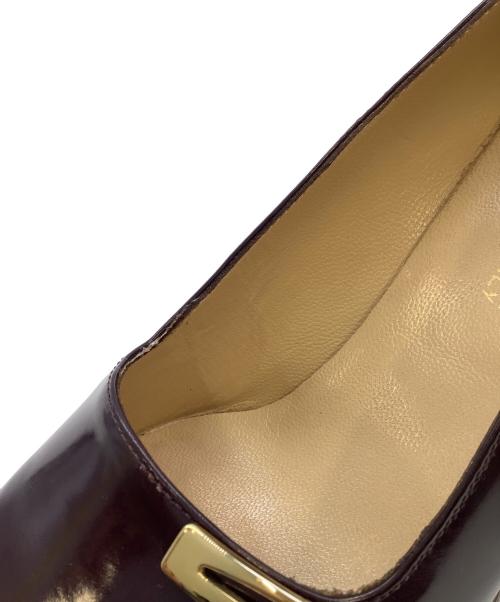 GUCCI（グッチ）GUCCI (グッチ) オープントゥーパンプス パープル サイズ:37の古着・服飾アイテム