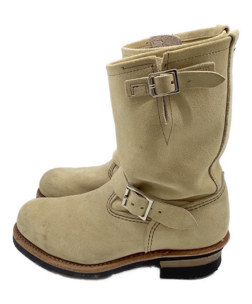 RED WING（レッドウィング）RED WING (レッドウィング) エンジニアブーツ ベージュ サイズ:7　1\2の古着・服飾アイテム
