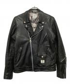 BEDWINベドウィン）の古着「ラムレザージャケット　BUSHER」｜ブラック