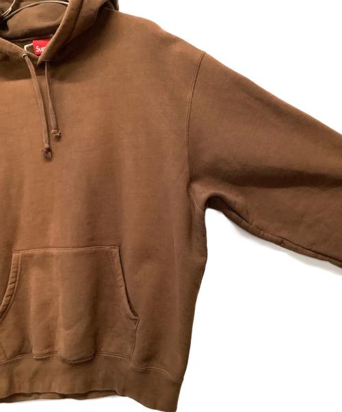 SUPREME（シュプリーム）Supreme (シュプリーム) satin applique hooded sweatshirt ブラウン サイズ:Mの古着・服飾アイテム