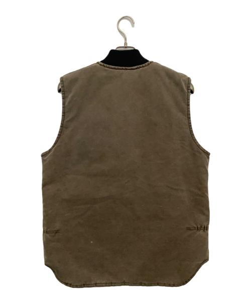 CarHartt（カーハート）CarHartt (カーハート) ダックベスト ブラウン×ブラック サイズ:Mの古着・服飾アイテム