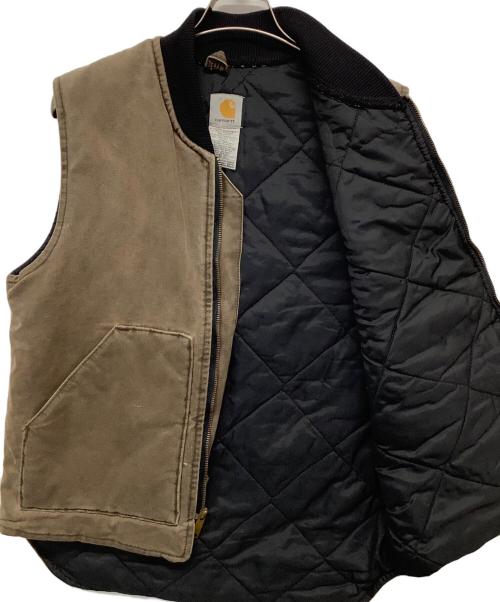 CarHartt（カーハート）CarHartt (カーハート) ダックベスト ブラウン×ブラック サイズ:Mの古着・服飾アイテム
