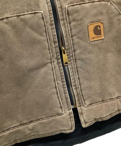 CarHartt（カーハート）CarHartt (カーハート) ダックベスト ブラウン×ブラック サイズ:Mの古着・服飾アイテム