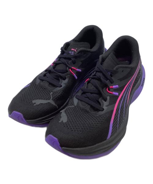 PUMA（プーマ）PUMA (プーマ) ランニングシューズ ブラック×パープル サイズ:26.5の古着・服飾アイテム