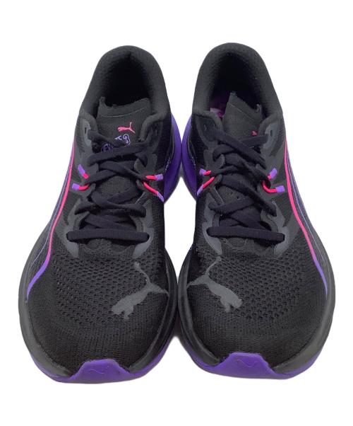 PUMA（プーマ）PUMA (プーマ) ランニングシューズ ブラック×パープル サイズ:26.5の古着・服飾アイテム