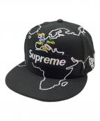 SUPREME×New Eraシュプリーム×ニューエラ）の古着「Worldwide Box Logo Cap」｜ブラック