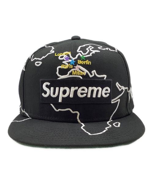 SUPREME（シュプリーム）SUPREME (シュプリーム) New Era (ニューエラ) Worldwide Box Logo Cap ブラック サイズ:7 1/2 （59.6cm）の古着・服飾アイテム