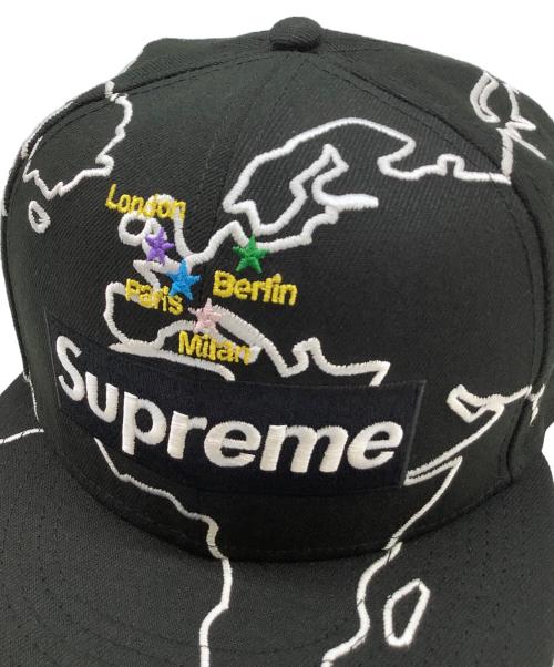SUPREME（シュプリーム）SUPREME (シュプリーム) New Era (ニューエラ) Worldwide Box Logo Cap ブラック サイズ:7 1/2 （59.6cm）の古着・服飾アイテム
