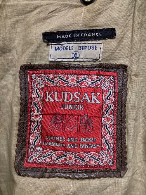 KUDSAK（ケーユーディーエスエーケー）KUDSAK (ケーユーディーエスエーケー) レザージャケット ブラウン サイズ:XLの古着・服飾アイテム