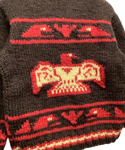 CANADIAN SWEATER（カナディアンセーター）CANADIAN SWEATER (カナディアンセーター) 厚手カーディガン レッド×ブラウン サイズ:38 未使用品の古着・服飾アイテム