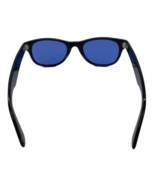 Let it Ride（レットイットライド）Let it Ride (レットイットライド) 金子眼鏡 (カネコガンキョウ) サングラス ブラック×ブルー サイズ:記載なしの古着・服飾アイテム