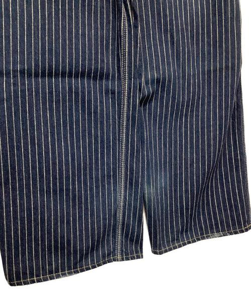 THE FLAT HEAD（ザ・フラットヘッド）THE FLAT HEAD (ザ・フラットヘッド) ストライプパンツ ネイビー サイズ:36の古着・服飾アイテム