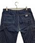 中古・古着 THE FLAT HEAD (ザ・フラットヘッド) ストライプパンツ ネイビー サイズ:36：10000円