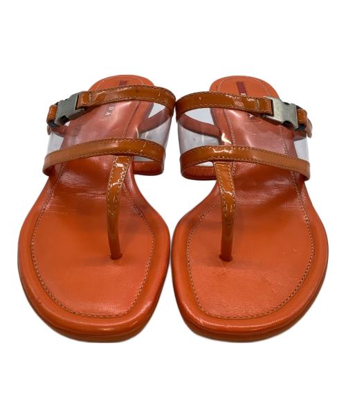 PRADA（プラダ）PRADA (プラダ) リネアロッサミュール　PRADA オレンジ サイズ:36の古着・服飾アイテム