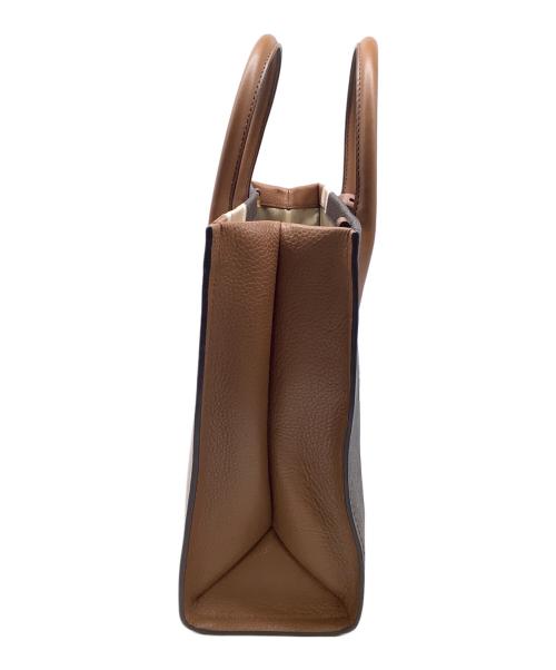 MICHAEL KORS（マイケル・コース）MICHAEL KORS (マイケル・コース) 2WAYトートバッグ ブラウン×ベージュの古着・服飾アイテム