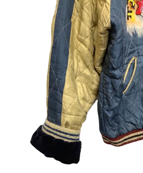 東洋エンタープライズ（トウヨウエンタープライズ）東洋エンタープライズ (トウヨウエンタープライズ) スーベニアジャケット ネイビー×ベージュ サイズ:XLの古着・服飾アイテム