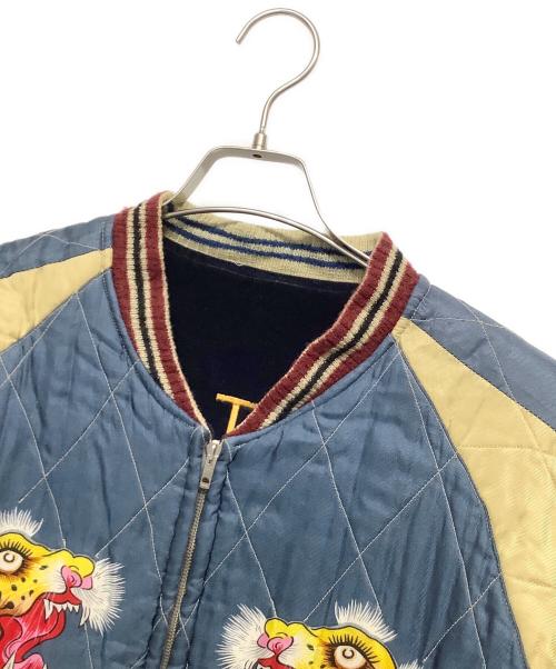 東洋エンタープライズ（トウヨウエンタープライズ）東洋エンタープライズ (トウヨウエンタープライズ) スーベニアジャケット ネイビー×ベージュ サイズ:XLの古着・服飾アイテム