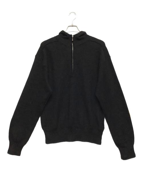 BURBERRY（バーバリー）BURBERRY (バーバリー) ウール ハーフジップセーター ブラック サイズ:Mの古着・服飾アイテム