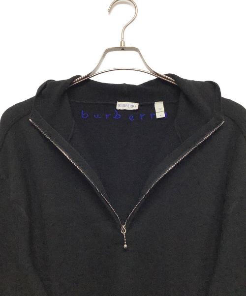 BURBERRY（バーバリー）BURBERRY (バーバリー) ウール ハーフジップセーター ブラック サイズ:Mの古着・服飾アイテム