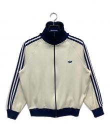 adidas（アディダス）の古着「トラックジャケット　アディダス　デサント」｜アイボリー×ブルー