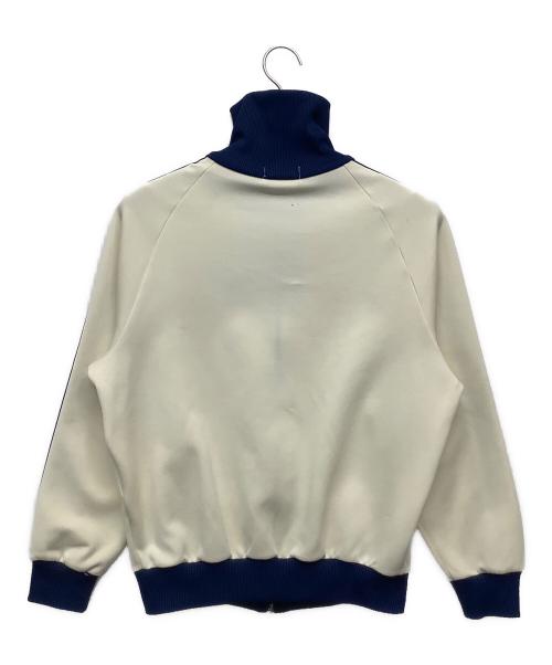 adidas（アディダス）adidas (アディダス) トラックジャケット　アディダス　デサント アイボリー×ブルー サイズ:3号の古着・服飾アイテム
