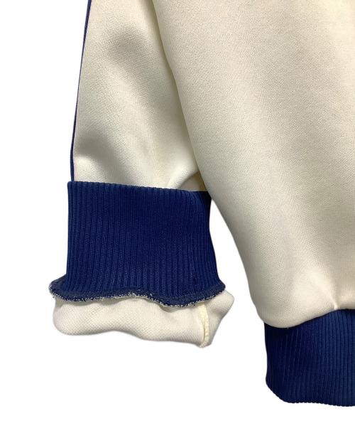 adidas（アディダス）adidas (アディダス) トラックジャケット　アディダス　デサント アイボリー×ブルー サイズ:3号の古着・服飾アイテム