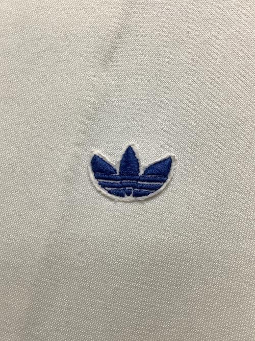 adidas（アディダス）adidas (アディダス) トラックジャケット　アディダス　デサント アイボリー×ブルー サイズ:3号の古着・服飾アイテム