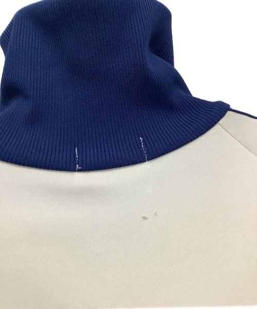 adidas（アディダス）adidas (アディダス) トラックジャケット　アディダス　デサント アイボリー×ブルー サイズ:3号の古着・服飾アイテム