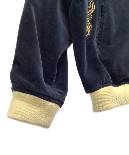 爆裂爛漫娘（バクレツランマンムスメ）爆裂爛漫娘 (バクレツランマンムスメ) スカジャン ネイビー×グレー サイズ:44の古着・服飾アイテム